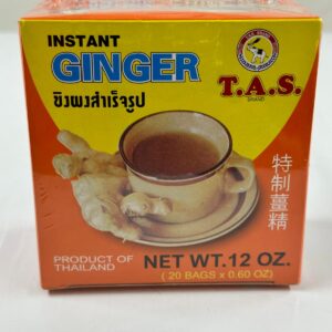 T.A.S. Instant Ginger Tea – 20 Bags (12 oz)