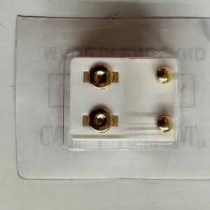 Gold Plated Stud Earrings – Classic Round Design (Unisex)