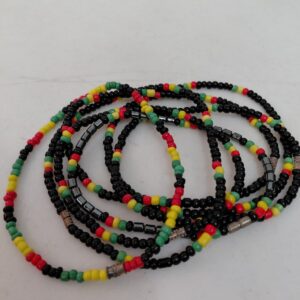 Rasta Beaded Bracelet Set (Multi-Pack) ❤️💛💚