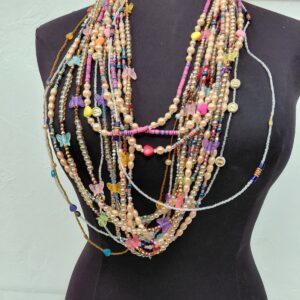 Colorful Beaded Layered Necklace – Boho Butterfly Style 🦋✨